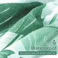 thumbnail image 3 of Green Tropical Leaves Plant Shower Curtains for Bathroom, 72" x 72" Spring Natural Plant Weighted Hem Waterproof Fabric Shower Curtain Set with 12 Hooks, 3 of 6