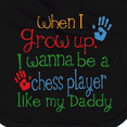 thumbnail image 3 of Inktastic Chess Player Like Daddy Newborn Bib, 3 of 3