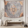 thumbnail image 5 of Vintage Blue Large Tapestry for Bedroom Wall Hanging Tapestry, Ethnic Middle Century Geometric Abstract Ceiling Backdrop Tapestries Poster Blanket Wall Decor for Teens Room Living Room Dorm 85" x 90", 5 of 8