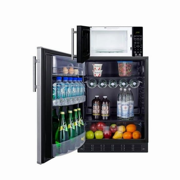 Combination all-refrigerator and microwave
