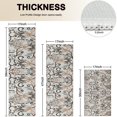 thumbnail image 4 of Brown Classic Floral and Scroll Pattern Kitchen Rugs Sets Of 3,Kitchen Runner Rugs Non Skid Washable,Decorative Kitchen Floor Mats for Kitchen,Sink,Laundry,17"x30"+ 17"x47" + 17"x59", 4 of 6