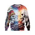 thumbnail image 2 of Broave Mens Knit Crewneck Long Sleeve Shirt Halloween Graphic Pullover Casual ,Gothic Skeleton Crew Neck Sweatshirt for Daily Wear & Halloween Party Outfit, 2 of 6