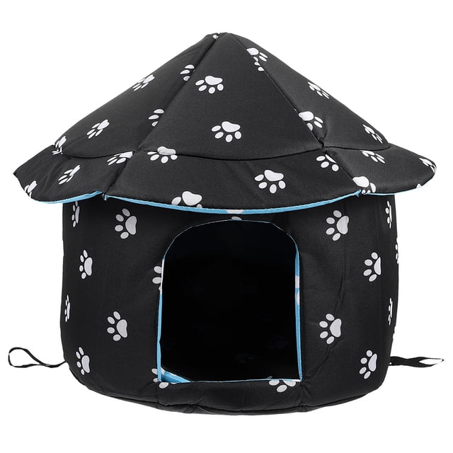 KAKOWELY Casa de invierno cálida para gatos y perros, cómoda cama para dormir, casa de felpa, jaula para mascotas, caseta para perros