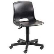 Global Industrial Contoured Plastic Chair, Black