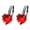J, variant on 1 Pair Women's Heart Dangle Earrings Alloy Solitaire Drop Earring Birthstone Valentine's Day Jewelry Gift