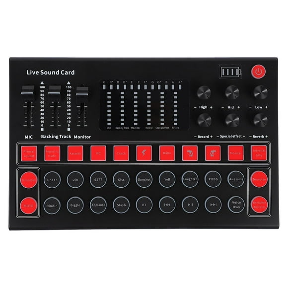 Voice Changer Portable Live Sound Audio Mixer Voice Changer Live Sound Cards