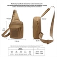 thumbnail image 4 of Bolso Multifuncional Tipo Bandolera de un Solo Hombro para Viajes Al Aire Libre, Impermeable y Resistente Al Desgaste, Color Caqui., 4 of 10