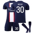 thumbnail image 1 of Copa de Europa 2024 Camiseta de visitante de Francia No. 10 Traje de camiseta de fútbol de Mbappé 11 Camiseta transfronteriza de DembéléNo.9+calcetines+protectores de piernas, 1 of 1