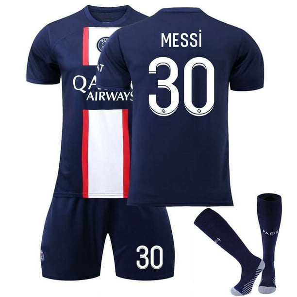 2223 Paris Saint Germain Messi Jersey Home No. 10 Neymar Mbappe No. 7 PSG Camiseta de futbol para ninosCalcetines en casa 30. Walmart en linea