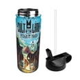 thumbnail image 3 of cult of the lamb Kids Insulated Water Bottle With Straw - 18 Oz Stainless Steel Double Wall Vacuum Cup, Leakproof, Bpa Free, Suitable For Boys And Girls, 3 of 5