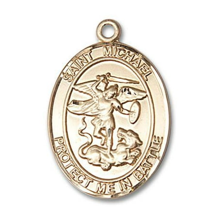 Saint Michael Archangel - St. Michael The Archangel Patron Saint Medal in 14 KT Gold Filled