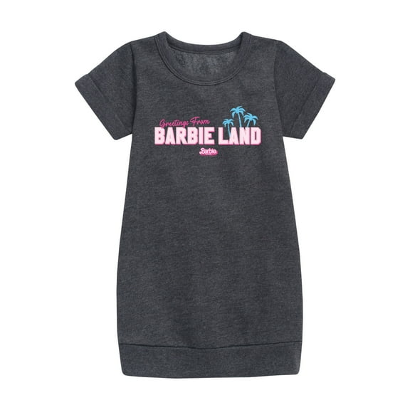 Barbie - Greetings From Barbie Land - Toddler & Youth Girls Fleece Dress