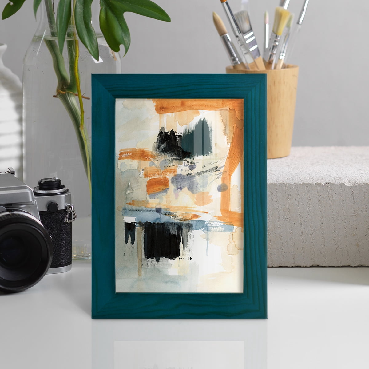 Seria II - Framed Print w/glass - Ocean Blue