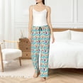 thumbnail image 5 of Disketp Cute Corgi Head Print Women's Comfy Pajama Pants Casual Drawstring Palazzo Lounge Wide Leg Pants, 5 of 7
