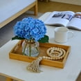 thumbnail image 6 of Studyset Hydrangea Artificial Flowers, Lifelike Faux Hydrangea Flowers, Real Touch Fake Flowers in Vase with Faux Water, Artificial Floral Arrangements for Home Office, Wedding, Banquet, 6 of 8