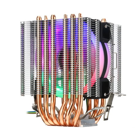 6 Heat Pipes CPU Cooler with Silent RGB Fans For LGA 775/1155/1156/1150/1366