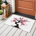 thumbnail image 4 of Entryway Rug 2'x3', Plum Tree Branches Small Rug for Kitchen Bathroom Door Mat Indoor Entrance, Spring Chinese Traditional Ink Painting Non-Slip Area Rugs Floor Mats Carpet Front Door Rugs, 4 of 8