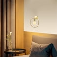thumbnail image 2 of PENGXIANG Lighting Modern Wall Sconces ,Brass Round Glass Lamp Reading Lamp,Nordic minimalist circle round wall lamp designer bedroom bedside study restaurant background wall, 2 of 5