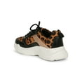 thumbnail image 3 of Women Leopard Colorblock Lace-Up Sneaker 19474, 3 of 6