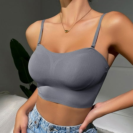 

Women Sports Bra Spaghetti Strap Sports Underwear Shockproof Fitness Crop Top