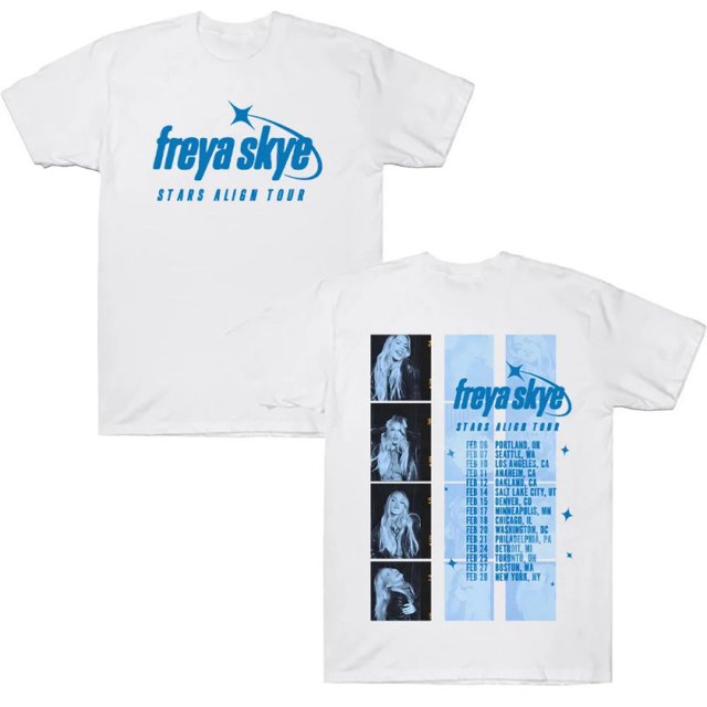 Freya Skye Singer Merch 2026 Summer Tour T-Shirt Stars Align Tour Unisex Crew Neck Short Sleeve Tops