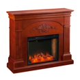 thumbnail image 2 of SEI Furniture Sicilian Smart Engineered Wood Electric Fireplace in Mahogany, 2 of 3