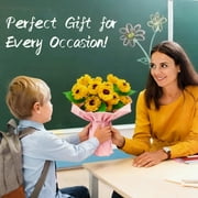 Sunflower Fabric Ribbons DIY Craft Kit with a Variety of Accessories - Fabric Ribbons DIY Craft Kit Sunflower for Mom Mothers Day Birthday Anniversary Christmas Valentine Gifts (Yellow)