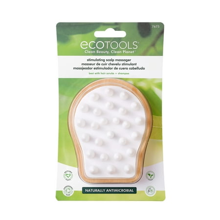 EcoTools White Handheld Shower Scalp Brush  Hair Growth Stimulating  Head Massager