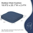 thumbnail image 6 of BPS Outdoor Dining Chair Cushions Set of 4, Waterproof Patio Furniture Seat Cushions, Outdoor Chair Pads with Ties, 20 x 19 inch, Navy Blue, 6 of 8