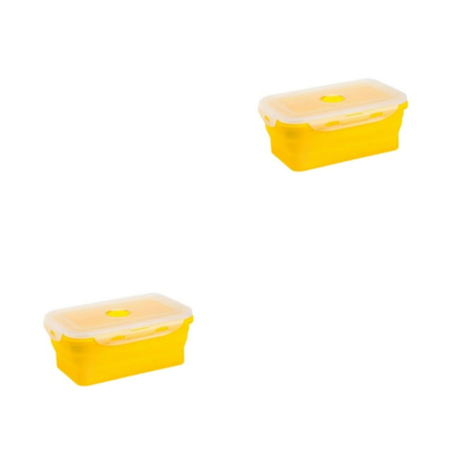 Baohd Silica Gel Convenient And Stylish Solution For Quick Lunch Break With Multiple Colors And Specifications To Choose yellow 540ml 2Set