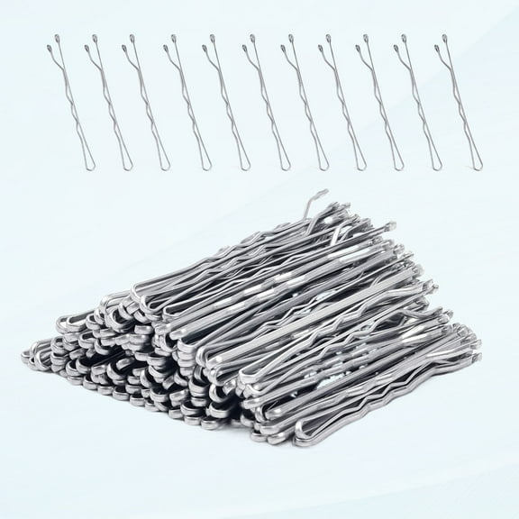 120Pcs 2-Inch Bobby Pins for Gray Hair in a Box, Silver Hair Accessories for Women