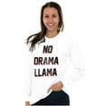 thumbnail image 4 of No Drama Llama Alpaca Chill Relaxed Long Sleeve TShirt Men Women Brisco Brands S, 4 of 6