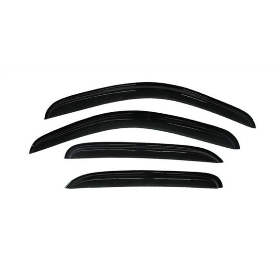 EGOESWELL 94515 Car Window Visor Vent Sun Shade Rain Guard Deflector, Acrylic Wind Deflector, Tape-On Self-Adhesive Outside Mount Side Window Wind Guard, Rain Protector, Wind Noise Reducer, 4PCS