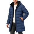 thumbnail image 5 of Men's Winter Puffer Jacket Zippered Hooded Warm Thick Padded Parka Coat Outerwear with Pockets, 5 of 10