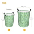 thumbnail image 6 of YFYANG Waterproof Laundry Hamper, Green Abstract Geometry Laundry Basket Oxford Fabric with Handle Foldable, M, 6 of 8