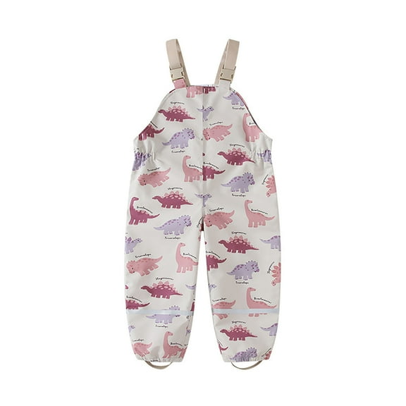 TEDOYE Toddler Boys Girls Rain Pants With Straps Pants For Playing In Sand Wading In Water Skiing And Protective Pants For Children 1-10. Cute Wear, 3-4 Years