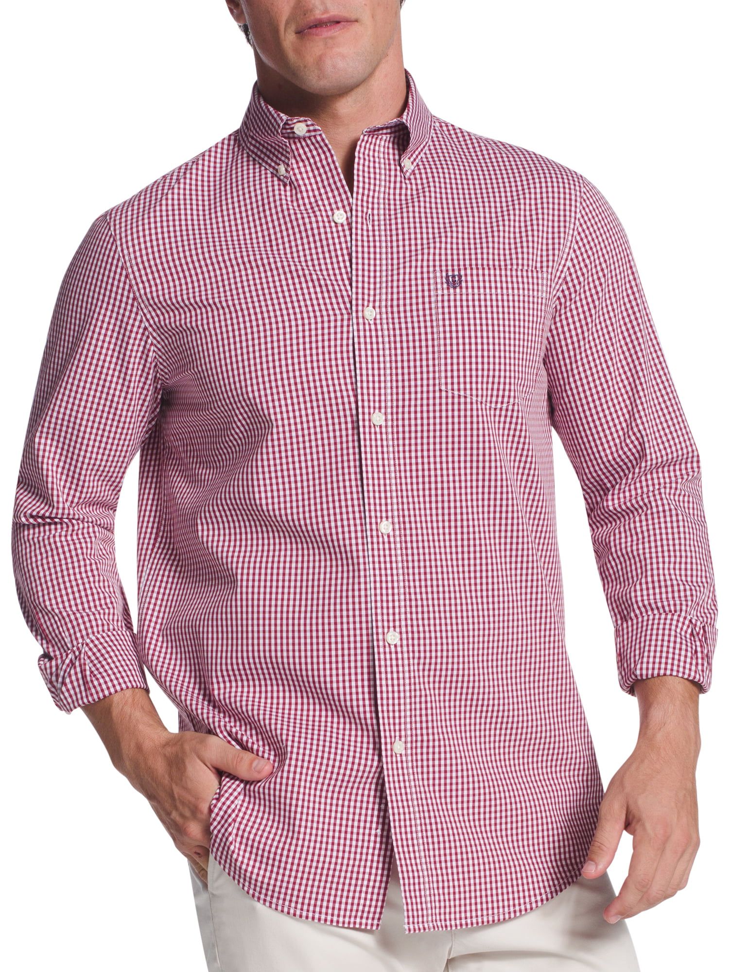 Chaps Mens Classic Fit Long Sleeve Stretch Easy Care Shirt