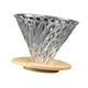 thumbnail image 4 of Gotero de café de vidrio reutilizable, transparente, fácil de preparar, cono, embudo, café de goteo Taza de filtro con base, 4 of 9