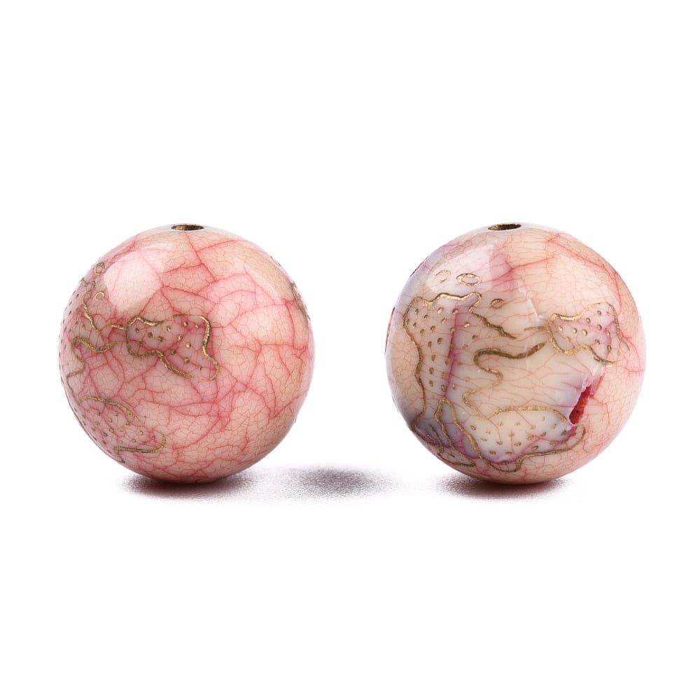 Acrylic Beads Mixed Shapes Pink 5.5~28x6~20x3~11mm Mixed Color Hole: 1~5mm