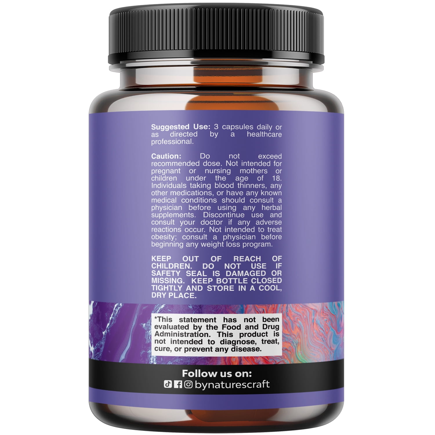 Natures Craft High Absorption 400mg Triple Magnesium Complex Supplement, 180 Capsules