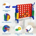 thumbnail image 5 of Topbuy 4-to-Score Giant Game Set for Kids Educational Toys with Ring Game and Basketball Hoop Indoor Outdoor Blue, 5 of 7