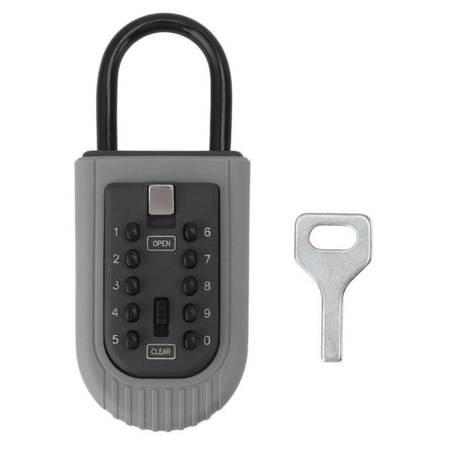 Caja de seguridad con llave, acceso con código, resistente a la intemperie, para montaje en pared, con gancho para casa y coche.