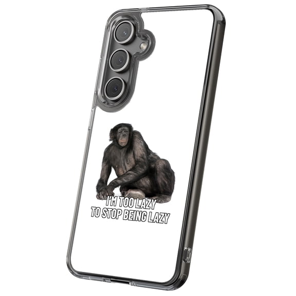 For Samsung Galaxy S25 Ultra, Hybrid Clear, Funny Meme Lazy Print, USA