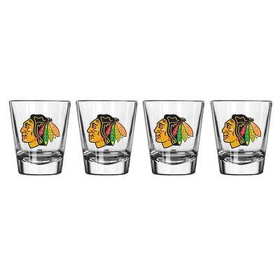 - Chicago Blackhawks Shot Glass - 2 Pack Satin Etch