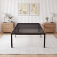 thumbnail image 2 of EDX 16 Inch High Clearance Metal Platform Bed Frame with Steel Slats, Large Under Bed Storage, No Box Spring Needed, Noise Free, Easy Assembly, Twin-XL, 2 of 9