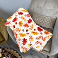 thumbnail image 3 of Cozy Fall Throw Blanket for Couch Autumn Leaves and Berries Blanket Fall Blankets and Throws, 60" x 50", 3 of 6