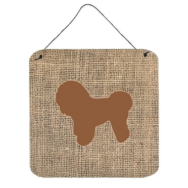 Bichon Frise Burlap and Brown BB1107 Wall or Door Hanging Prints