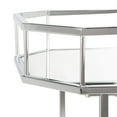 thumbnail image 4 of SAFAVIEH Silva 2 Tier Modern Glam Octagon Bar Cart with Casters, Silver, 4 of 7