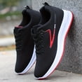thumbnail image 6 of Men's Breathable Mesh Sneakers, Summer Anti-Odor Casual Shoes, Slip- Lightweight Woven Running Shoes, Black Trendy Versatile Work Shoes, 6 of 7