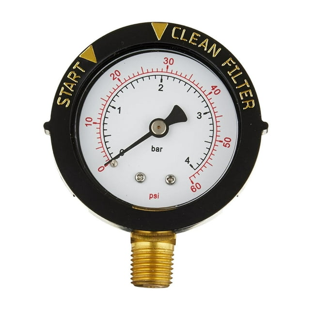 Manómetro de filtro de piscina Sharpla 0-60PSI Montaje inferior 1/4 NPT